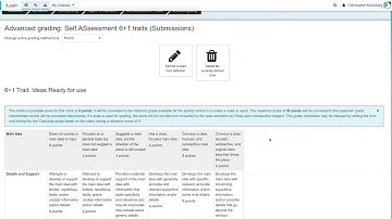 Moodle needs this - Self Assessment with Rubric Assignment Submission