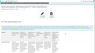 Moodle needs this - Self Assessment with Rubric Assignment Submission