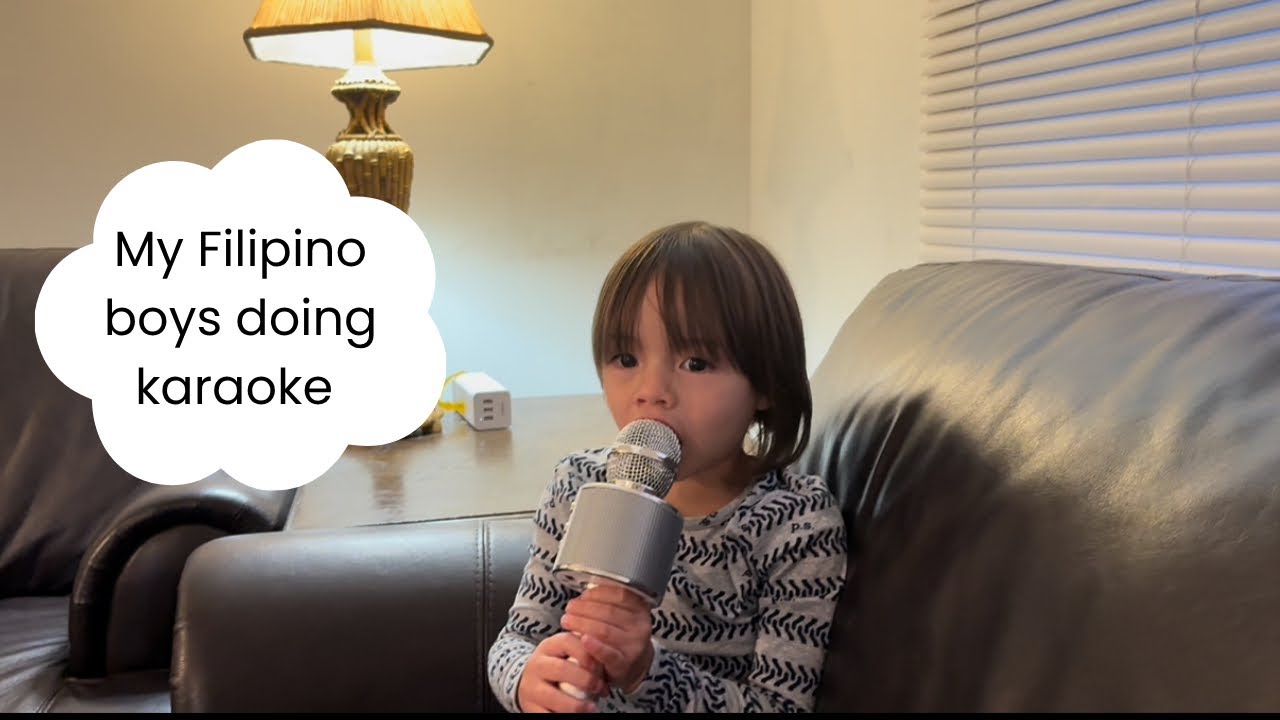 My 1/2 Filipino boys always want to Karaoke
