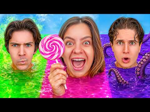 SOPRAVVIVI NELLA PISCINA NEL TUO COLORE PER 24 ORE E VINCI CON TUTTI I NOSTRI AMICI! Sfide estive
