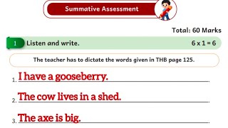 3rd std Malar English Term 3 Summative assessment workbook answers 2025-2026