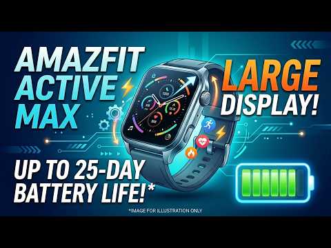 Hands on Amazfit Active Max Large display with up to 25 day battery life