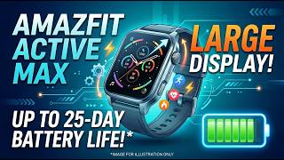 Hands on Amazfit Active Max Large display with up to 25 day battery life
