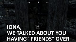 Skyrim - My housecarl might be using my house as a love nest with a courier