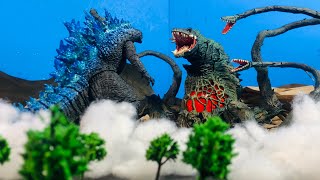 Legendary Godzilla vs biollante an epic Battle stop motion [HD]