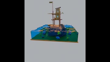 sea shack model | blender | render rk #blender #shorts