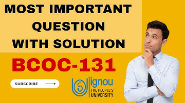IGNOU BCOC-131 IMPORTANT QUESTION ANSWER FINANCIAL ACCOUNTING || PREVIOUS YEAR QUESTION PAPER #ignou