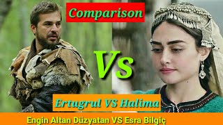 Ertugrul VS Halima Sultan Engin Altan Düzyatan VS Esra Bilgiç Net Worth Vs Net Worth Age Vs Age 2020