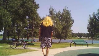 Crossdresser Maxine - Blond Babe in the Park
