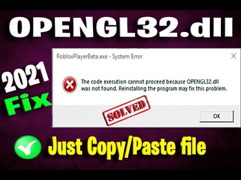 opengl32.dll Error Fix /Valorant/Fortnite/Pubg games & Program