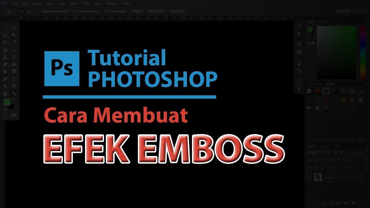 Tutorial Membuat Efek Huruf Timbul Di Photoshop YouTube