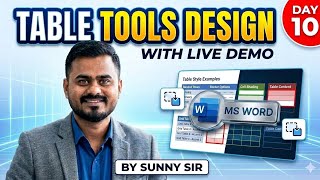 How to Use Table Design in MS Word | MS Word Table Tools Complete Tutorial (with Live Demo) #msword
