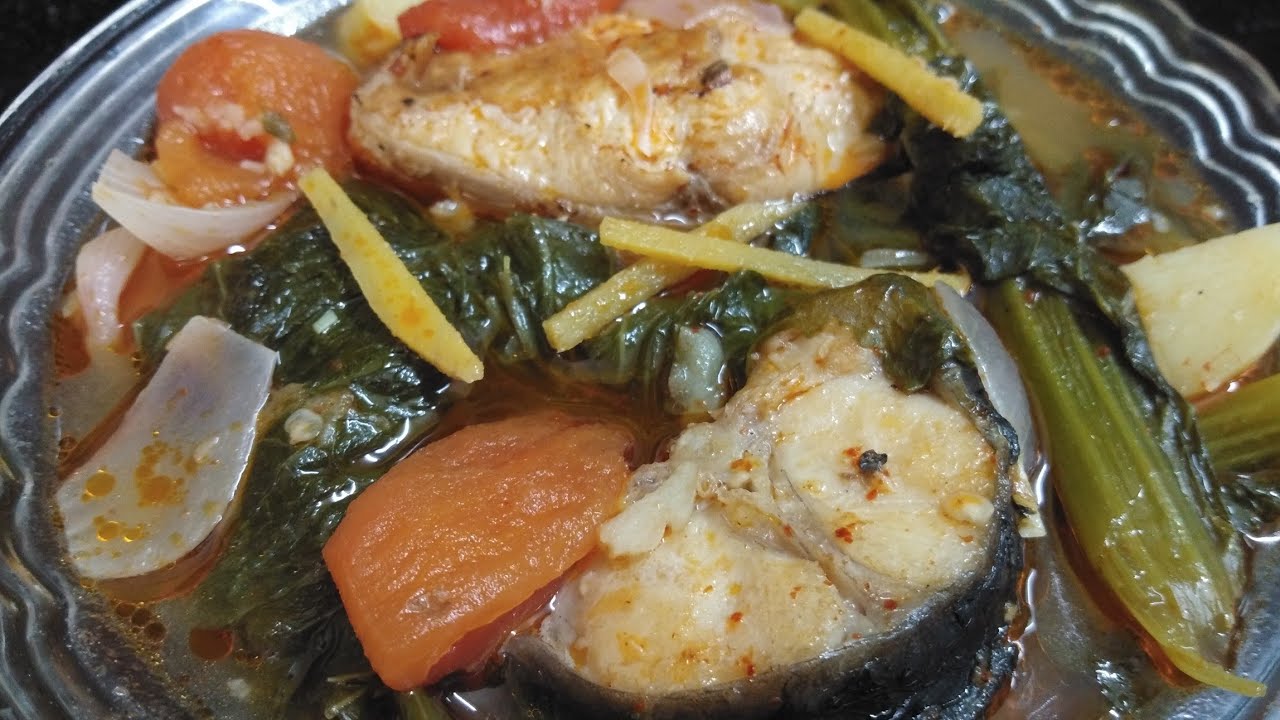 Sangha Leh Antam chhum | Boiled Fish With  Mustard Greens