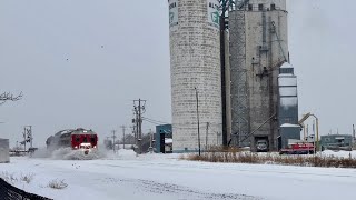 A short chase of CN 1501 in the snow 12-1-25