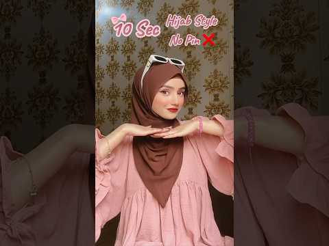 10 Sec No Pin Hijab Style For Girls By Areeba Tahir Tutorial Hijab Viral Trending Fashion Fyp