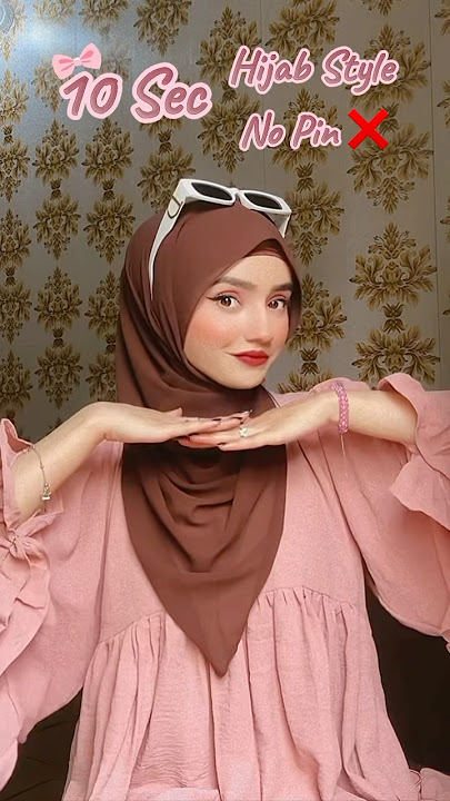 10 Sec No Pin Hijab Style For Girls By Areeba_tahir_ #tutorial #hijab #viral #trending #fashion #fyp