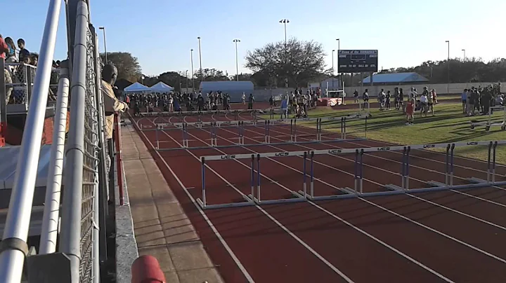 Brandon Shultz 110m Hurdles Final @ Clearwater High. Feb. 17, 2016