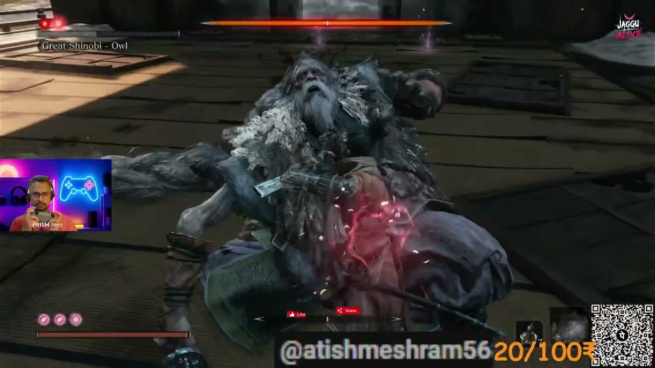 Бой с боссом Совой (Отцом) в Sekiro