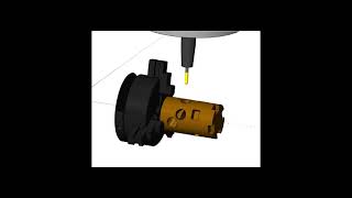 SolidCAM 4-Axis Edge Breaking simulation