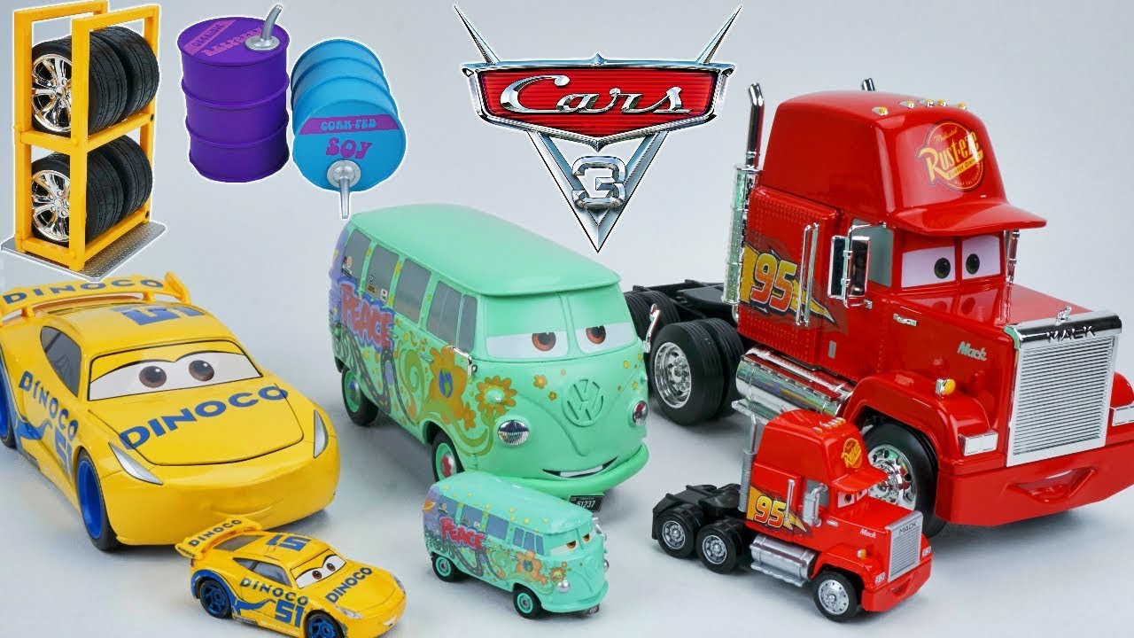 DISNEY CARS 3 HUGE DIECASTS PISTON CUP BLING DINOCO LIGHTNING MCQUEEN  CRUISING MACK HAULER JACKSON 