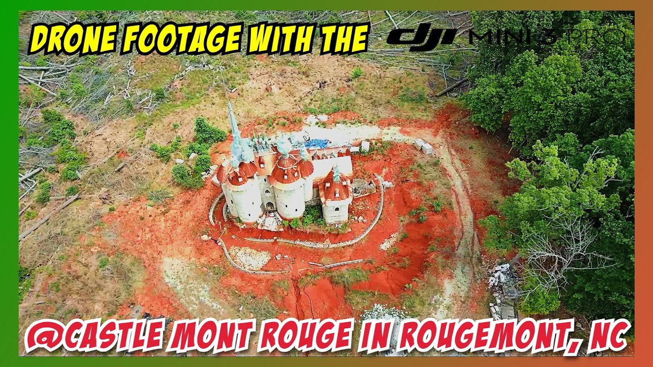 Drone footage of Castle Mount Rouge in Rougemont, NC. This is a true ...