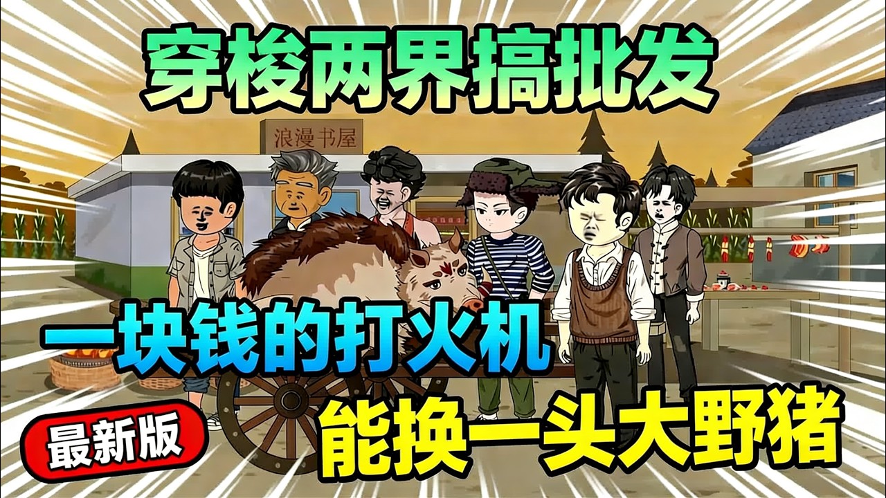 【一口气看完】男人穿梭两界搞批发，现代一块钱的一次性打火机，能在70年代换一头大野猪。#夜一漫谈 #穿梭两界搞批发