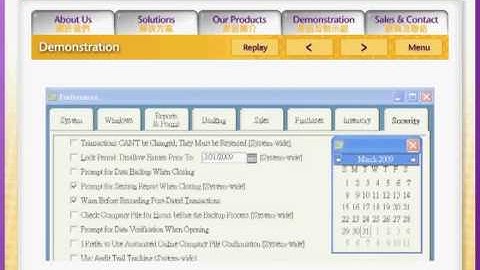 MYOB provides excellent data security setting
