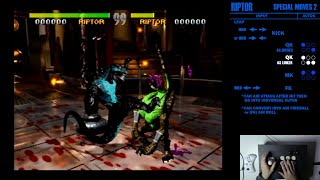 Killer Instinct 1994 Riptor Tutorial Move List