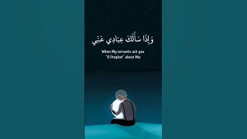 و إذا سألك عبادي عني فإني بصوت خاشع #القرآن_الكريم #راحة_نفسية #quran #آيات #quran #تلاوات #تجويد