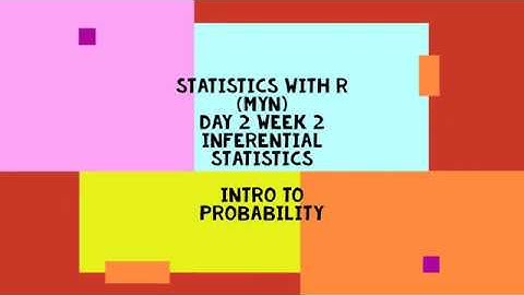 Week 2: Inferential Statistics, Day 2 (MYN: Introduction to Probability