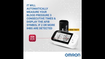 How does HEM 7361T detect atrial fibrillation (AFib)?