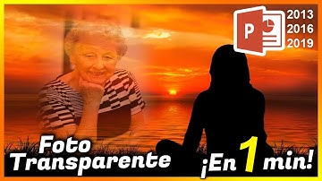 ✅ Cómo hacer una imagen TRANSPARENTE en PowerPoint ✅ (en 1 min.)