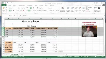 Transpose data in Microsoft Excel by Chris Menard