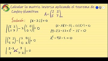 Cómo Calcular la Inversa de una Matriz 2x2 con el Teorema de Cayley-Hamilton - Algebra Lineal
