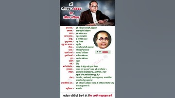 डॉ.भीमराव अंबेडकर का जीवन || dr. bheemrao ambedkar ka jivan parichay #gk #biography #history #shorts