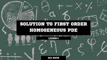 SOLUTION TO FIRST-ORDER HOMOGENEOUS PARTIAL DIFFERENTIAL EQUATIONS(GEOMETRIC METHOD)