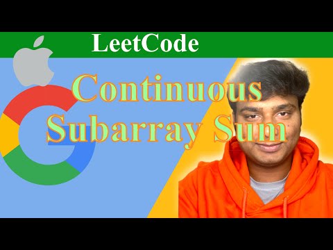 Facebook Amazon Microsoft LeetCode : Continuous Subarray Sum