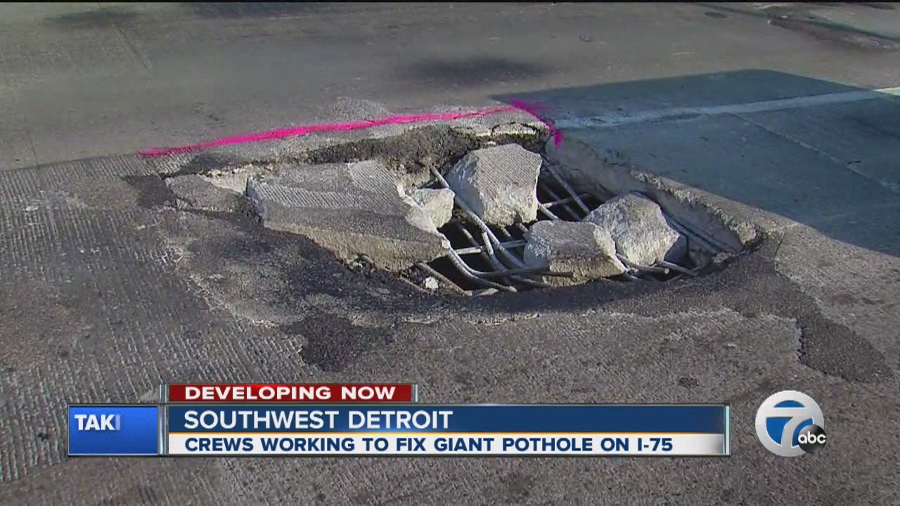 Giant Pothole On I 75 You Giant Pothole On I 75