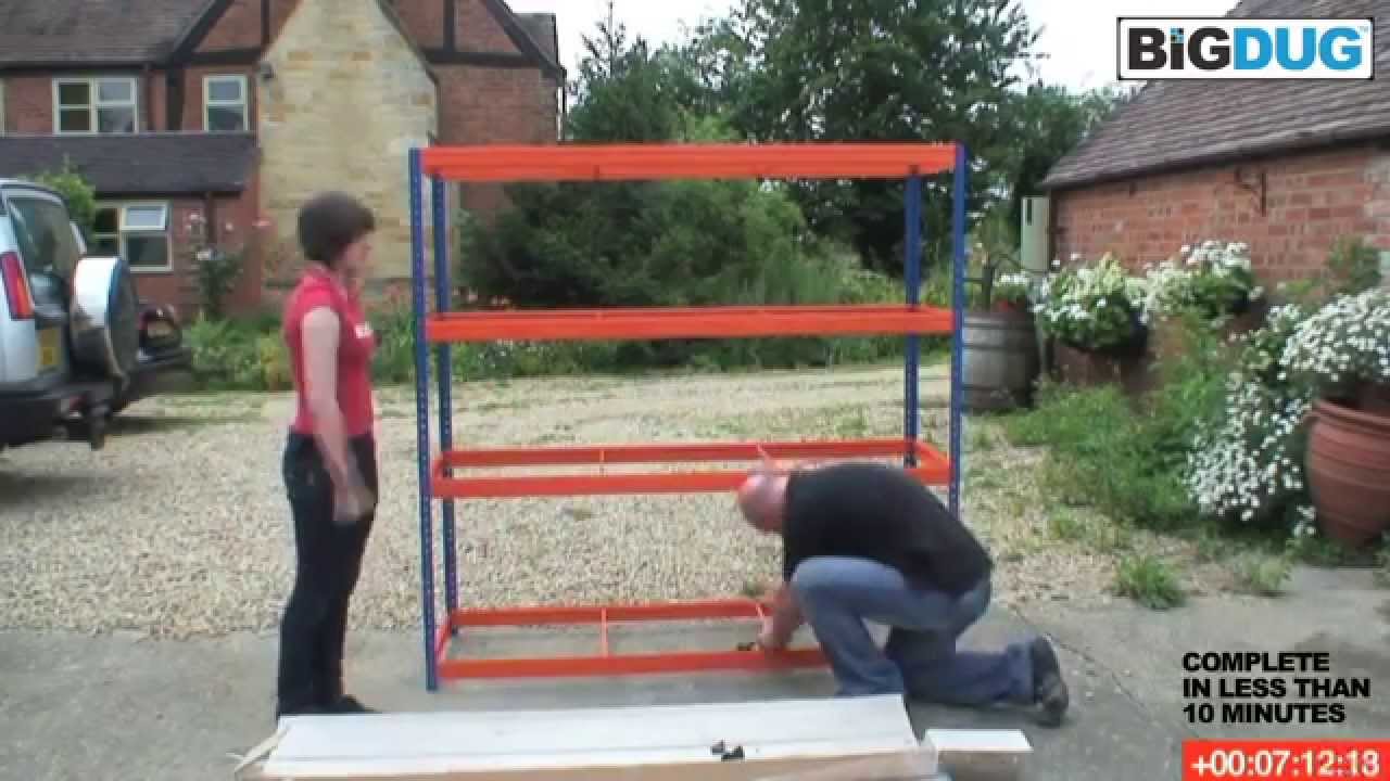 BiGDUG Shelving BiG Shelving Bay Fast Assembly YouTube
