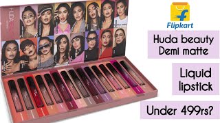 Huda Beauty DEMI Matte 12 Lipstick Pack, Flipkart huda lipstick full review by payalsharma