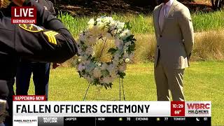 Ceremony honoring fallen officers underay in Birmingham