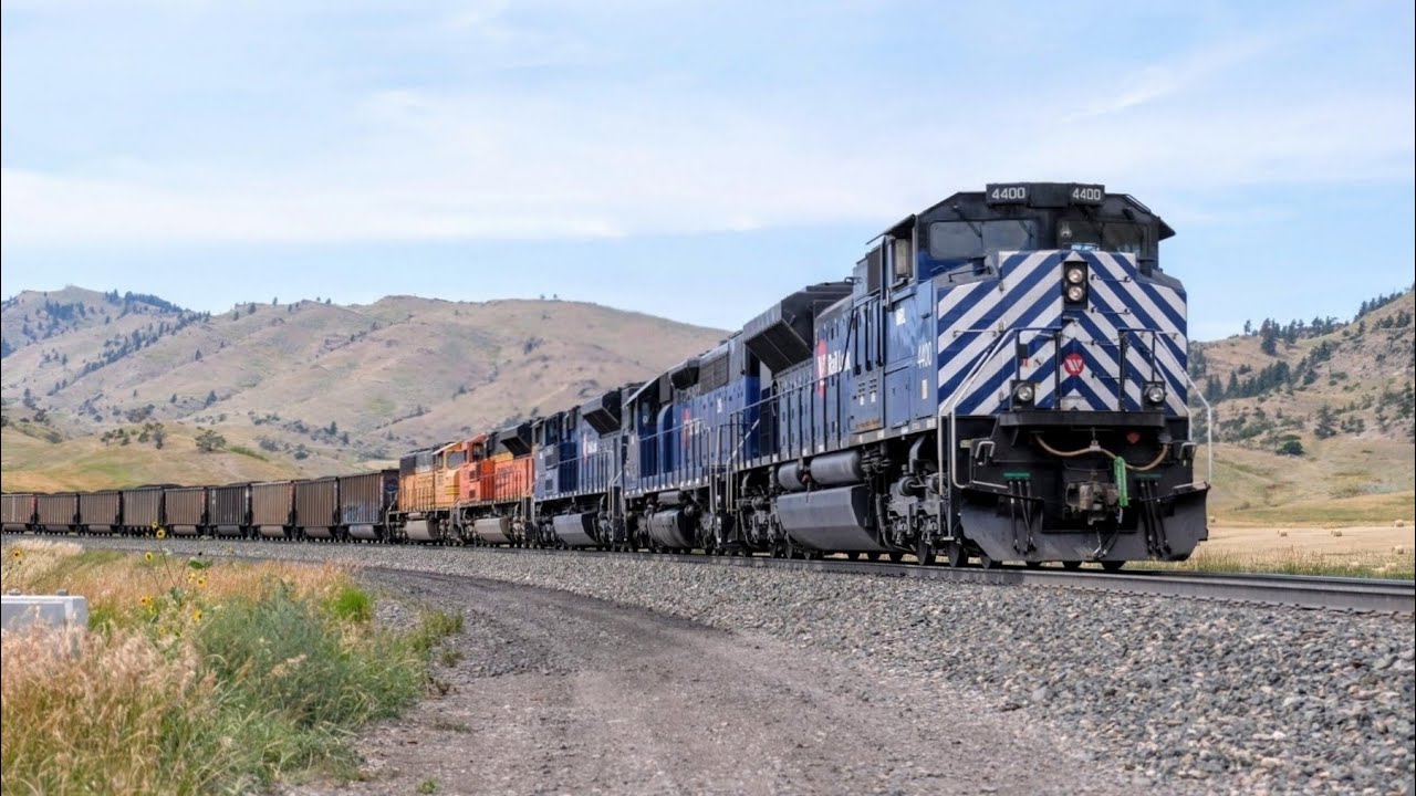 Montana rail link 2nd subdivision over bozeman pass august 2023