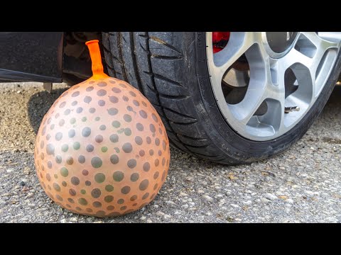 Crushing Crunchy & Soft Things by Car! EXPERIMENT CAR vs GIANT ORBEEZ WATER BALLOON