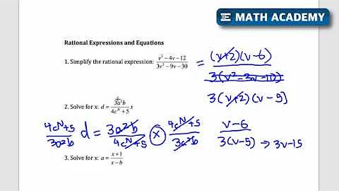 Rational Expressions and Equations for SAT Math - What You Need to Know