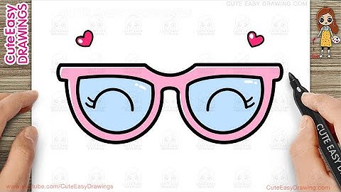 How to Draw Cute Eyeglasses Easy for Kids