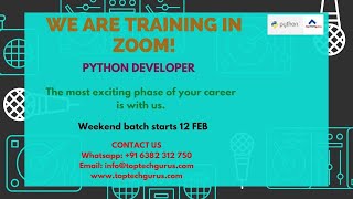 Python Developer Course - FREE INTRODUCTORY SESSION 3