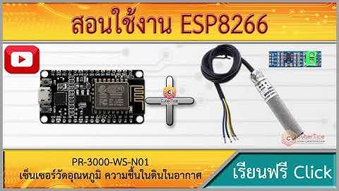 สอนใช้งาน ESP8266 RS485 เซ็นเซอร์วัดอุณหภูมิและความชิ้นในดินในอากาศ กันฝุ่น รุ่น PR-3000-WS-N01