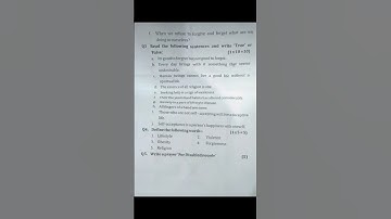 ICSE Class 9th #  Moral Science #First term sample paper