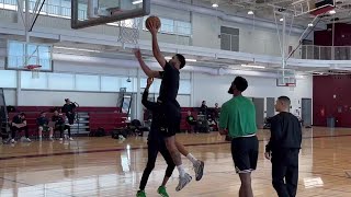 Jayson Tatums Full Achilles Recovery Workout In Detroit - Lookalike Ready For The Celtics Playoff