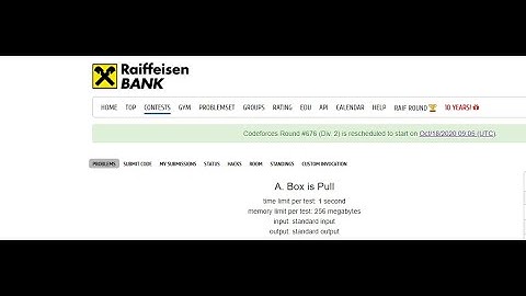 A. Box is Pull || Codeforces Raif Round 1 (Div. 1 + Div. 2)